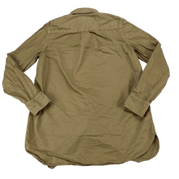 J.CREW Button Up Shirt Womens Size 2 Green Cotton Casual Collared Long Sleeve - Picture 2 of 14